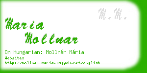 maria mollnar business card